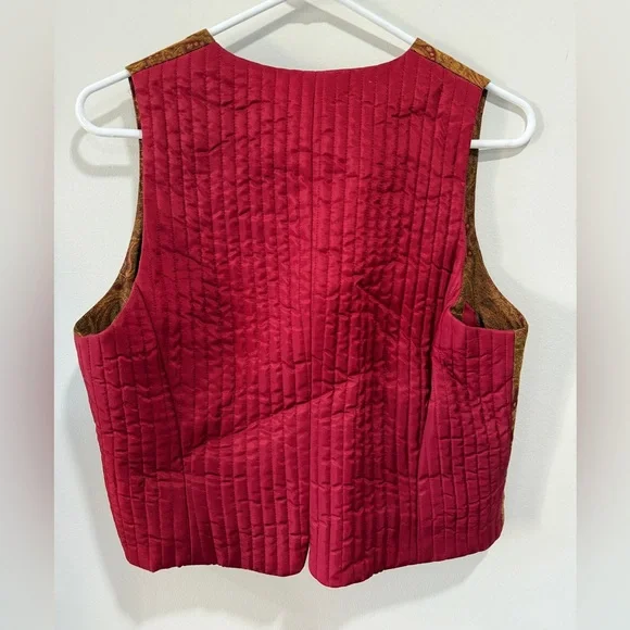 Vintage Burberry Paisley Vest. Size medium - Picture 5 of 7